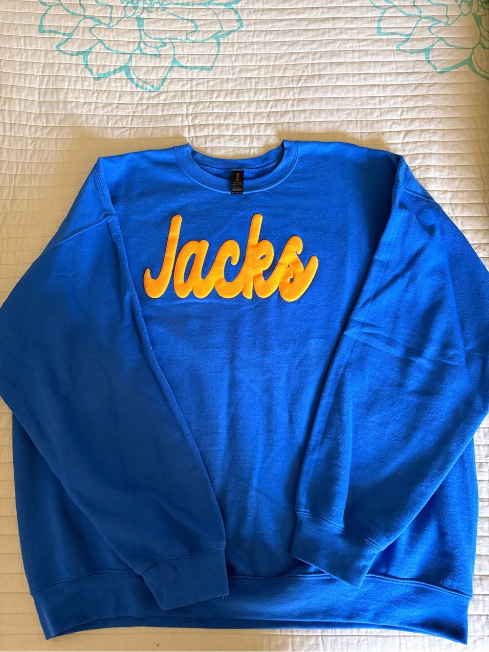 Blue "Jacks" Graphic Crewneck Sweater